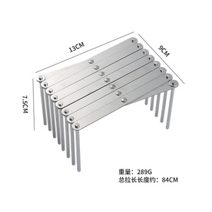 Estante multifuncional de almacenamiento de platos de acero inoxidable, estante de goteo ajustable extensible para cocinar al vapor para islas y carros de cocina - Product Image 6
