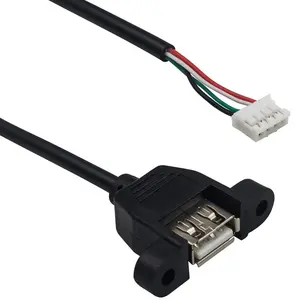 Montaje en panel USB hembra a JST PH2.0 mm Arnés de cables de 4 pines