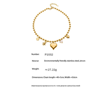Collier en acier inoxydable avec pendentif cœur et breloques zircon pour femme – Bijou élégant pour fête, mariage, anniversaire – Vente en gros