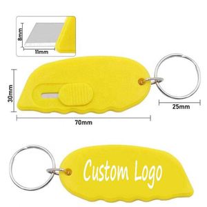 Cutter de sécurité portable mini, outil d'ouverture rapide pour colis, porte-clés promotionnels, mousquetons, emballage en acier inoxydable - Product Image 1