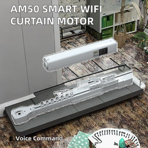 Moteur tubulaire électrique intelligent sans fil Wi-Fi AM50 pour rideaux, idéal pour chambre et bureau, compatible rail de rideau numérique - Product Image 3