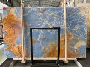 UnionStone Blue Onyx Natural Translucent Backlit Eco-Friendly Modern Waterproof Polished Big Slab Indoor Hotel Graphic Design - Product Image 2