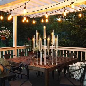 Candelabro Acrílico Moderno de 7 Brazos, Duradero y de Alta Calidad, 70x80cm, Decoración para Mesa de Bodas y Eventos, Centro de Mesa para Bodas - Product Image 2