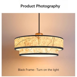 <span class=keywords><strong>Dynastie</strong></span> des chansons esthétique rétro lustre salon hôtel créatif papier de riz suspendu lumière nouveau chinois décor à la maison lustre - Product Image 4