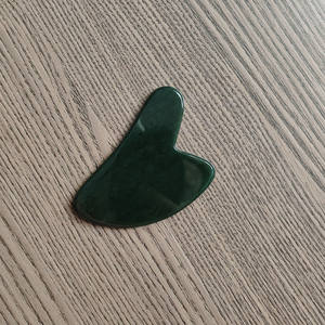 Di alta qualità di nefrite verde cosmica giada viso Gua Sha strumento di pietra scolpire massaggio per l'applicazione del viso - Product Image 2