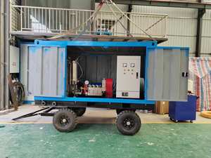 Nouvelle machine à ébavurer le béton à jet d'eau électrique haute pression à double pistolet 500 bars 57 Lpm, pompe de sablage hydraulique - Product Image 2