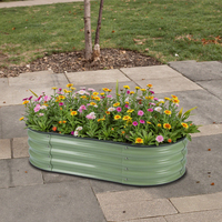 Kit de bac à jardin surélevé modulaire en métal TOPSTAR TS6307, plus haut, 11 pouces, design moderne, à faire soi-même, pour plantes d'extérieur toutes saisons, pour pot de fleurs