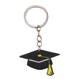 Porte-clés en émail en forme de toque de remise de diplôme pour lycée/étudiants, avec breloque diplôme et livre, idéal pour les cadeaux de fête des diplômés - Product Image 3