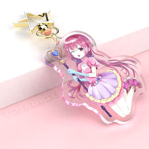 Vograce アクリルキーホルダー 最新 カスタム 両面印刷 キュートで可愛いキーホルダー パーソナライズ 透明プラスチック アクリルチャーム - Product Image 1
