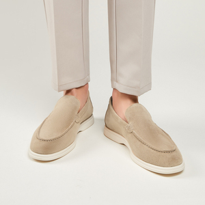 En Çok Satan Hakiki Deri Koyun Süet Loafer Ayakkabı Erkekler için Moda Kadife Günlük Ayakkabılar Sivri Burun - Product Image 4