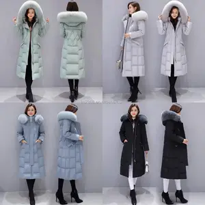 Jaket panjang isi bulu untuk wanita, jaket panjang berlapis hangat di musim dingin, mantel bulu angsa untuk wanita