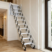 Escalier mural en acier au carbone de qualité supérieure, pliable, capacité de charge 300 kg, pour grenier