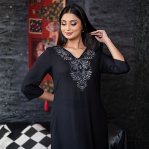 Vestido Casual Maxi de Lino para Mujer, Elegante y Duradero, con Detalles Metálicos, 51 Pulgadas, al por Mayor - Product Image 2