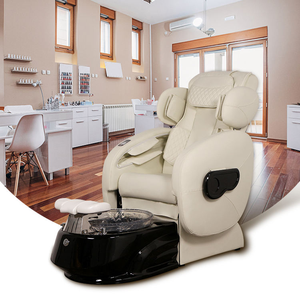 Silla de Pedicura Eléctrica Moderna Marrón Sin Plomería con Tazón, Venta Directa de Fábrica MYBE, Silla de Spa para Pies de Lujo para Salón de Uñas - Product Image 1