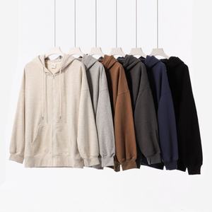 Sweat-shirt à capuche zippé en molleton épais 370G pour <span class=keywords><strong>homme</strong></span>, style américain, collection Printemps-Automne, vente en gros - Product Image 2