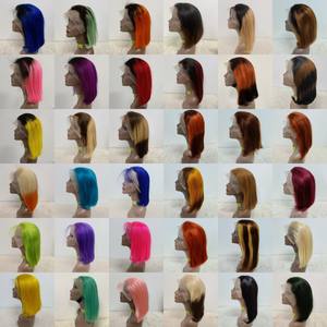 Perruques Bob colorées Letsfly 200% densité avec dentelle frontale 13x4, 10, 12, 14, 16 pouces, en cheveux humains brésiliens 10A, lisses et soyeuses - Product Image 6