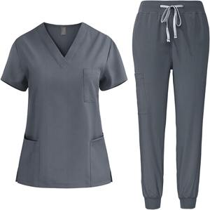 Enfermería Médico Scrubs Doctor Hospital Clínica de mascotas Salón de belleza Ropa DE TRABAJO Scrubs Uniformes Conjuntos Jogger Conjuntos Logotipo personalizado Cuello en V - Product Image 4