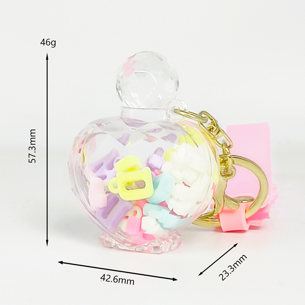 Forme de flacon de parfum en forme de cœur