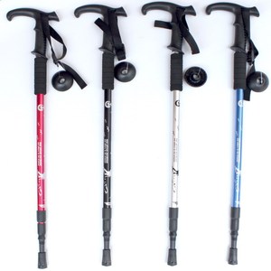Trekking Poles Three Section Shock Absorbing Aluminum Alloy Walking <b>Sticks</b> For Hiking Camping Outdoor <b>Gear</b> - Product Image 2