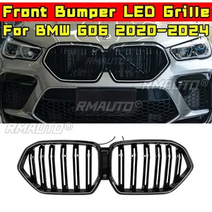 Rejillas Superiores de Radiador Delanteras LED para BMW X6 G06 2020-2024, Rejilla de Parachoques Delantero para Carreras, Pieza de Modificación - Product Image 2