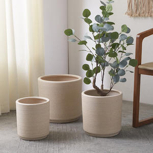 Pots à fleurs en céramique ronds en gros, plusieurs tailles, grands pots pour plantes, décoration intérieure - Product Image 4