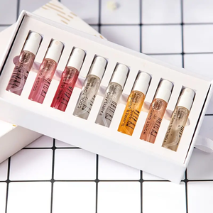 Juego de regalo de muestra de cartón para el cuidado de la piel, suero, laminación mate, impresión en relieve, caja de papel cosmético para crema facial, esmalte de uñas - Product Image 6