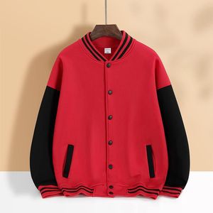 Green Cotton Baseball Jacket Solid Color Thickening Oversized Drop Shoulder Women's Leisure Coat - Product Image 2