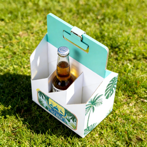 Caja de Whisky Personalizada <span class=keywords><strong>para</strong></span> Celebrar <span class=keywords><strong>el</strong></span> Día <span class=keywords><strong>del</strong></span> <span class=keywords><strong>Padre</strong></span>, Caja de Vino Biodegradable de Color Fijo con Asa <span class=keywords><strong>para</strong></span> 6 Botellas - Product Image 3