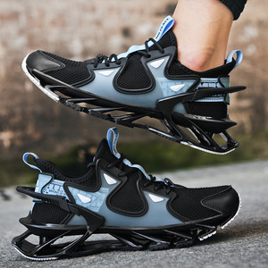 Vente en gros d'usine de nouvelles chaussures de sport pour hommes, tendance, avec tissu en maille respirant, légères et antidérapantes. - Product Image 4