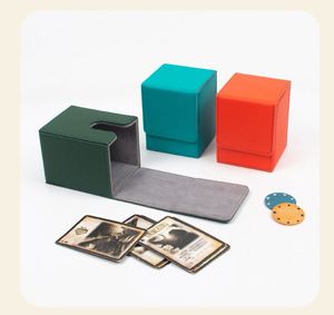 Factory-Hot-Selling Storage Color <b>Playing</b> Poker Packaging Box Pu Leather Vertical Insert Game <b>Card</b> Case - Product Image 6