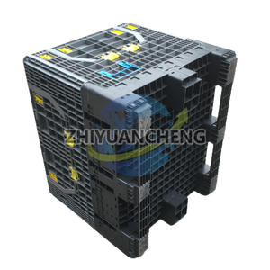 hot sale 606L big new transportation stacking storage euro large fruit hdpe euro mesh plastic pallet box with wheels