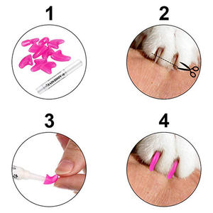 Protetores de Unhas para Gatos Anti-Risco, Capas Macias para Garras de Gato, Controle de Patas, Capas Coloridas para Cuidado das Unhas de Gato com Cola - Product Image 4