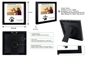 Cornice Portafoto in Noce con Impronta della Zampa dell'Animale Domestico e Tampone d'Inchiostro 'Per Sempre nel Mio Cuore' per Cani e Gatti - Product Image 3