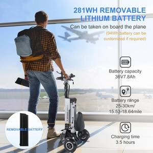 Scooter Eléctrico Plegable de 3 Ruedas TopMate <span class=keywords><strong>ES33</strong></span>, Aleación de Aluminio Ligera, 250W, 15 mph, Batería de 36V 7.8AH, Impermeable, con Reversa - Product Image 6