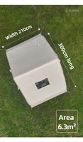 Tente de camping gonflable familiale 6-8 personnes en tissu Oxford/coton, 2 chambres, 1 salon, résistante aux UV, imperméable, quatre saisons