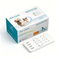 Hoogwaardige Canine CDV/CPV/CCV/GIA Ag Sneltestkit Hondenziekte Parvo Corona Giardia 4-in-1 Combo Antigeentestkit voor honden