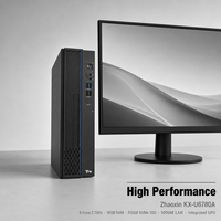 Zhaoxin KX U6780A 8 Core 2.7GHz Output Stabil Desktop Kantor 16GB RAM 512GB NVME SSD 8L Casing Ringkas Dilengkapi Layar Tampilan