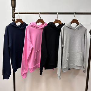 เสื้อฮู้ดและสเวตเตอร์ผ้าฝ้ายพิมพ์ลายพัฟแนวสตรีทเฮฟวี่เวทของผู้ชาย100% 420กรัมโอเวอร์ไซส์ออกแบบโลโก้ได้ตามต้องการ - Product Image 1