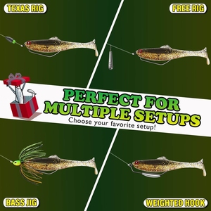 Vente en gros de leurres de pêche souples en plastique, type shad, à queue en T, 65mm, 75mm, 90mm, 100mm - Product Image 4