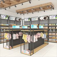 Présentoir de Magasin d'Articles pour Animaux de Compagnie, Panneau Publicitaire, Étagères Centrales pour Vêtements d'Enfants, Aluminium Léger, Verre Personnalisable