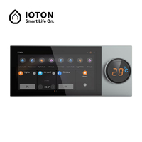 Panneau tactile intelligent KNX 6 pouces à double écran, bouton rotatif, contrôle de scène à quatre micros, 52 appareils, Android 8.1 pour l'automatisation des maisons, hôtels et bâtiments