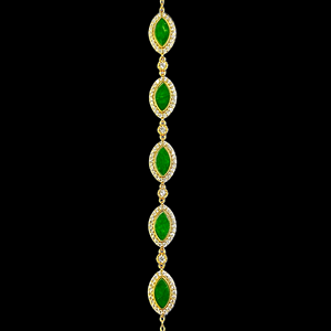 Bracciale in Giadeite Naturale Birmana di Grado A, Forma Marquise, Bracciale in Giadeite Verde per Uso Quotidiano Femminile, Regalo in Giadeite (con Certificato NGTC) - Product Image 5