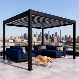 Pérgola Bioclimática Moderna de Aluminio para Exteriores 3x3m 3x4m 3x5m 4x4m 5x3m 6x4m, Gazebo, Arcos, <span class=keywords><strong>Cenador</strong></span>, Pérgolas, <span class=keywords><strong>Cenador</strong></span> Puente - Product Image 1