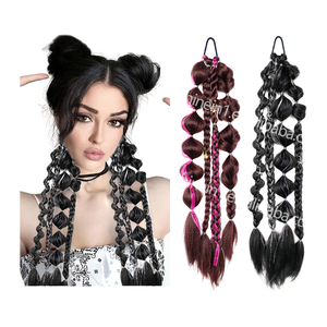 ขายส่ง 24 นิ้วน้ําร้อนสีแฮนด์เมด Twist Yaki สังเคราะห์ยืดผมถัก<span class=keywords><strong>ริบบิ้น</strong></span>เครื่องประดับ - Product Image 4