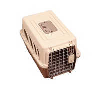Offre Spéciale maisons pour animaux de compagnie transporteur Portable hors de chien Cage boîte métal mode maison pour animaux de compagnie couleur unie animal de compagnie