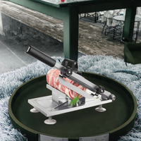 Trancheuse à viande multifonctionnelle en acier inoxydable pour la vente en gros, coupe-viande congelé manuel en métal pour usage domestique