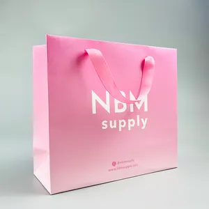 2024 Offre Spéciale personnalisé cosmétique Shopping rose sac en papier fournisseur emballage en papier personnalisé avec votre propre logo