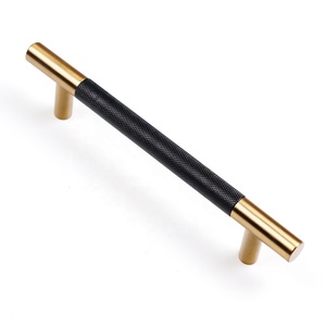 Nuevo producto en forma de T de latón moleteado maneja manija puerta decoracion del hogar Hardware manijas de muebles - Product Image 1