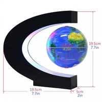 Globo Terráqueo Magnético con Iluminación LED, Globo Terráqueo Giratorio Flotante, Adorno Tecnológico Novedoso para Decoración del Hogar y la Oficina, Regalos para Días Festivos