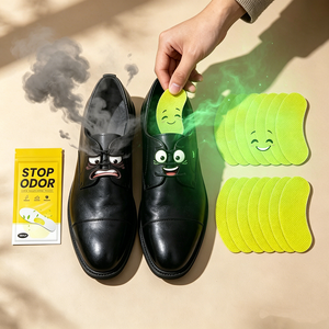 Patchs déodorants pour pieds à la <span class=keywords><strong>citronnelle</strong></span> et vitamine C, directement de l'usine, bactériostatiques, frais, pour chaussures de sport et contrôle des odeurs, autocollants pour semelles intérieures - Product Image 6